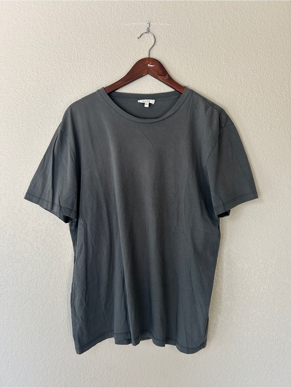 Reiss Short Sleeve Casual Crew T-Shirt - Charcoal | Men’s XXL